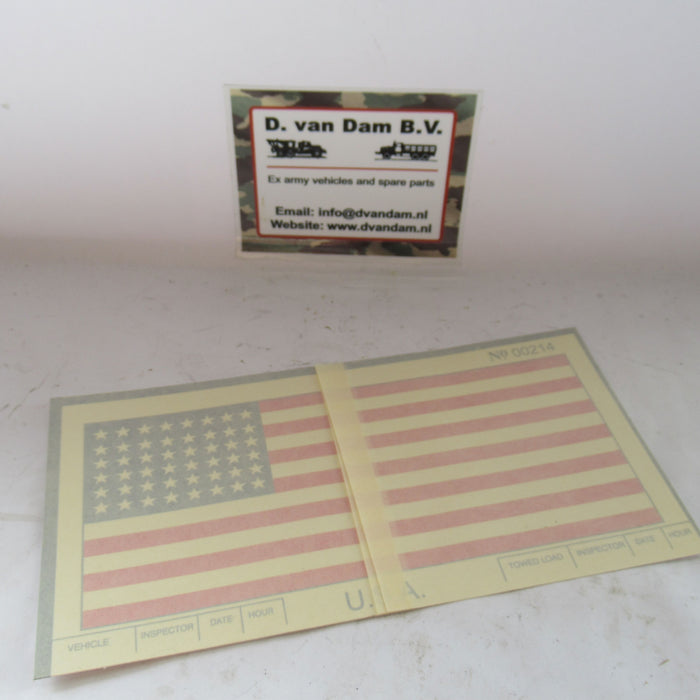 Amerikaanse vlag waden checklist sticker (met lijm) Amerikaanse vlag waden checklist sticker (met lijm)