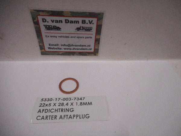 Afdichtring carter aftapplug with product details displayed. Afdichtring carter aftapplug with product details displayed.