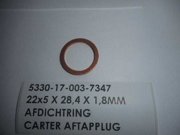 Afdichtring carter aftapplug with product details displayed. Afdichtring carter aftapplug with product details displayed.
