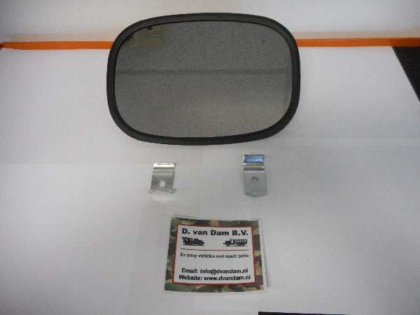 Spiegel (vlak glas) with mounting brackets and label. Spiegel (vlak glas) with mounting brackets and label.