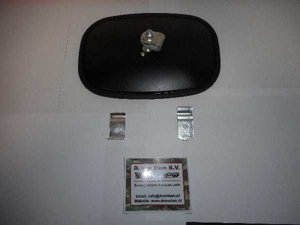 Spiegel (vlak glas) with mounting brackets and label. Spiegel (vlak glas) with mounting brackets and label.