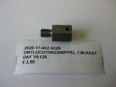 Ontluchtingsnippel tandwielkast met artikelnummer 2520-17-002-9329.