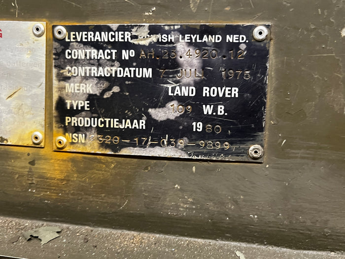 Land Rover 109 - 1980 Diesel Softtop LH Land Rover 109 - 1980 Diesel Softtop LH