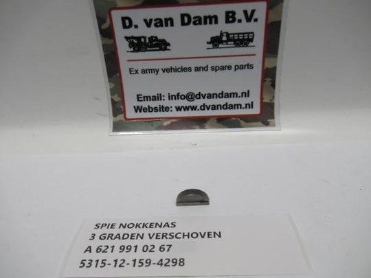 Spie nokkkenas 3 graden verschoven