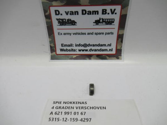 Spie nokkenas 4 graden verschoven